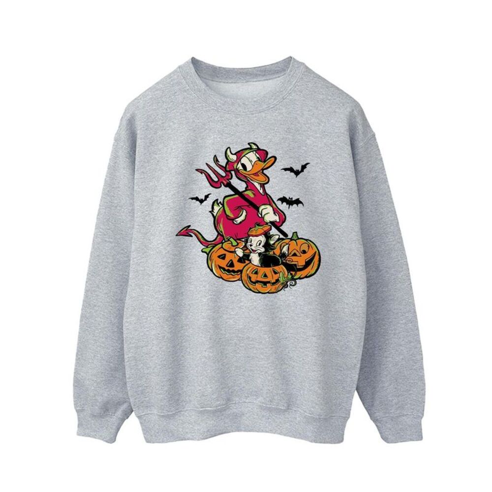 Donald Duck Mens Devil Sweatshirt / Sports Gray